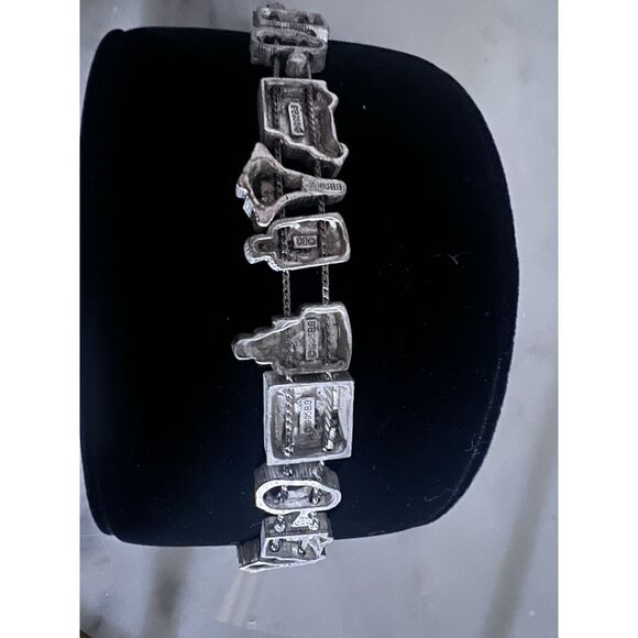 Vintage TOFA Doctor Nursing Bracelet Slide Charms Silvertone 1995 7.5” - Picture 4 of 7